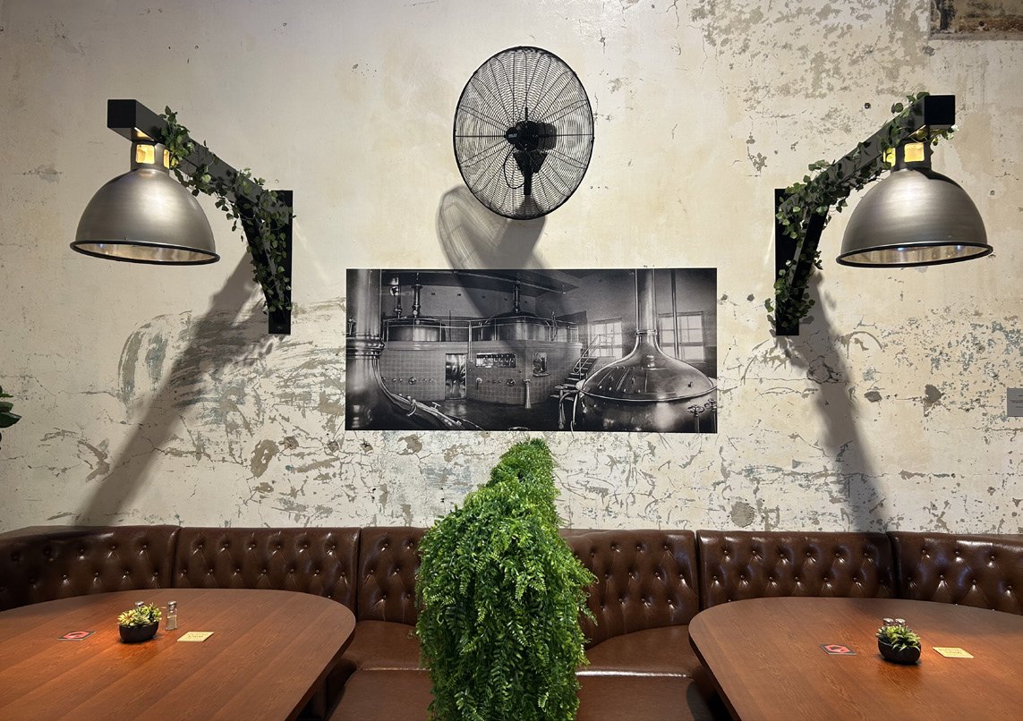 Leather booth seating for groups