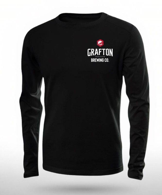 GRAFTON BREWING CO. LONG SLEEVE T-SHIRT SLEEVE LOGO